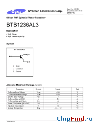 Datasheet BTB1236AL3 manufacturer Cystech