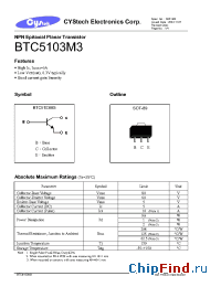 Datasheet BTC5103M3 manufacturer Cystech