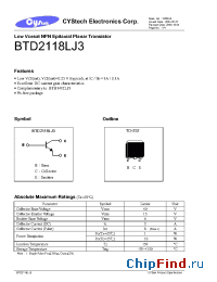 Datasheet BTD2118LJ3 manufacturer Cystech