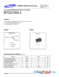 Datasheet BTD2150L3 manufacturer Cystech