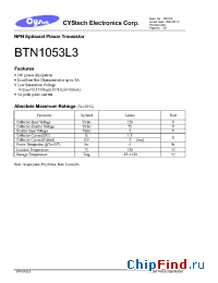 Datasheet BTN1053L3 manufacturer Cystech