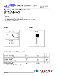 Datasheet BTNA44A3 manufacturer Cystech