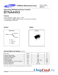 Datasheet BTNA44N3 manufacturer Cystech