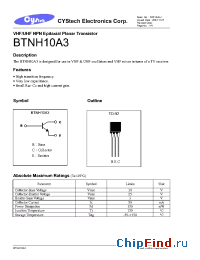 Datasheet BTNH10A3 manufacturer Cystech
