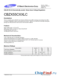 Datasheet CBZX55C12 manufacturer Cystech