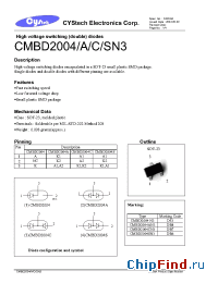 Datasheet CMBD2004A manufacturer Cystech