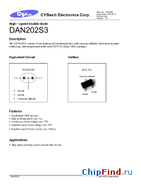 Datasheet DAN202S3 manufacturer Cystech