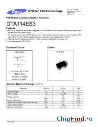 Datasheet DTA114ES3 manufacturer Cystech