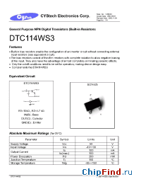 Datasheet DTA114WS3 manufacturer Cystech