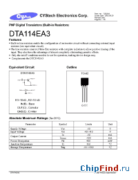 Datasheet DTC114EA3 manufacturer Cystech