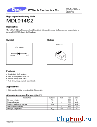 Datasheet MDL914S2 manufacturer Cystech