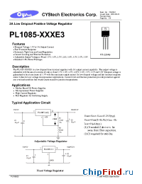Datasheet PL1085-XXXE3 manufacturer Cystech