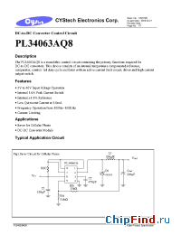 Datasheet PL34063AQ8 manufacturer Cystech
