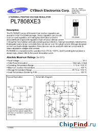 Datasheet PL7808XE3 manufacturer Cystech