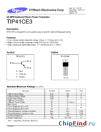 Datasheet TIP41CE3 manufacturer Cystech