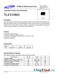 Datasheet TL431AM3 manufacturer Cystech