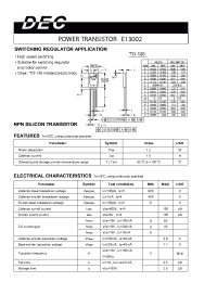 Datasheet E13002TO-126 manufacturer Daesan