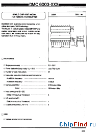 Datasheet DMC6003-110 manufacturer Daewoo