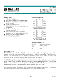 Datasheet DS1004Z-3 manufacturer Dallas