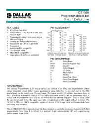 Datasheet DS1020-50 manufacturer Dallas