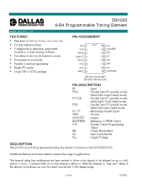 Datasheet DS1023 производства Dallas