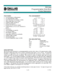 Datasheet DS1040-100 производства Dallas