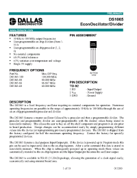 Datasheet DS1065 производства Dallas