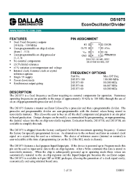 Datasheet DS1075 manufacturer Dallas