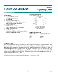 Datasheet DS1100 manufacturer Dallas