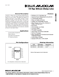 Datasheet DS1110-100 manufacturer Dallas