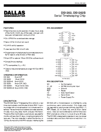 Datasheet DS1202S manufacturer Dallas