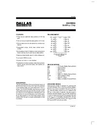 Datasheet DS1205S manufacturer Dallas