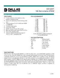 Datasheet DS1220Y-100 manufacturer Dallas