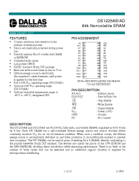 Datasheet DS1225AD-170 производства Dallas