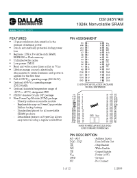 Datasheet DS1245AB-120 manufacturer Dallas