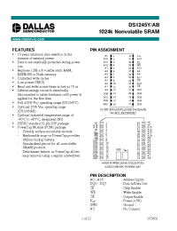 Datasheet DS1245AB-120-IND manufacturer Dallas
