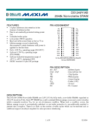 Datasheet DS1249AB manufacturer Dallas