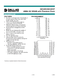 Datasheet DS1251WP производства Dallas