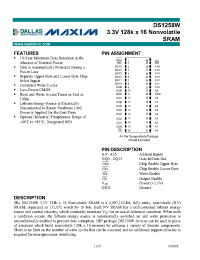 Datasheet DS1258W-100-IND manufacturer Dallas