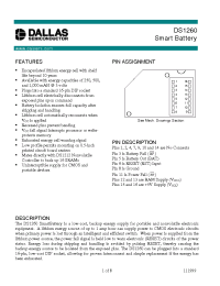 Datasheet DS1260-25 manufacturer Dallas