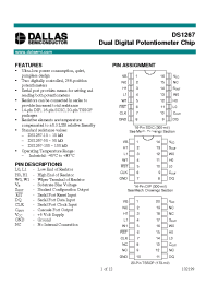 Datasheet DS1267-010 manufacturer Dallas