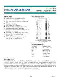 Datasheet DS1270Y-100 manufacturer Dallas