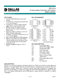 Datasheet DS1314 manufacturer Dallas