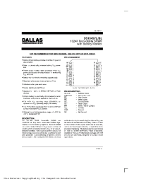 Datasheet DS1345YL-70 manufacturer Dallas