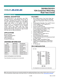 Datasheet DS1501WEN manufacturer Dallas