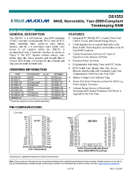 Datasheet DS1553 производства Dallas