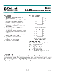 Datasheet DS1624 производства Dallas