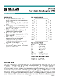 Datasheet DS1642 производства Dallas