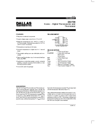 Datasheet DS1720 производства Dallas
