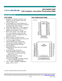 Datasheet DS1744WP-120 производства Dallas